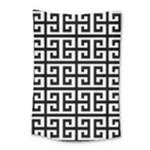 Black white Greek Key Small Tapestry