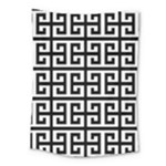 Black white Greek Key Medium Tapestry