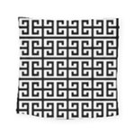 Black white Greek Key Square Tapestry (Small)