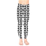 Black white Greek Key Kids  Legging