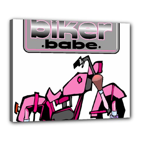 Biker Babe Canvas 20  x 16  from ArtsNow.com