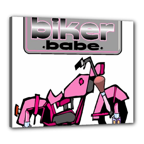 Biker Babe Canvas 24  x 20  from ArtsNow.com