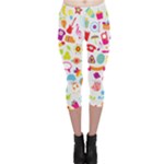 hipster kawaii  Capri Leggings 