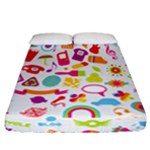 hipster kawaii  Fitted Sheet (California King Size)