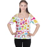 hipster kawaii  Cutout Shoulder Tee