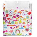 hipster kawaii  Duvet Cover Double Side (Queen Size)