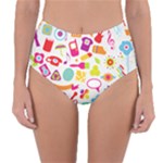 hipster kawaii  Reversible High-Waist Bikini Bottoms