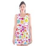 hipster kawaii  Scoop Neck Skater Dress