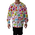 hipster kawaii  Hooded Wind Breaker (Kids)