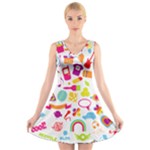 hipster kawaii  V-Neck Sleeveless Dress