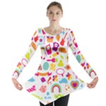 hipster kawaii  Long Sleeve Tunic 