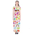 hipster kawaii  Short Sleeve Maxi Dress