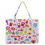 hipster kawaii  Zipper Medium Tote Bag