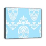 Blue Victorian Skulls Canvas 10  x 8  (Stretched)