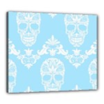 Blue Victorian Skulls Canvas 24  x 20  (Stretched)