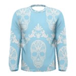 Blue Victorian Skulls Men s Long Sleeve Tee