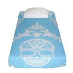 Blue Victorian Skulls Fitted Sheet (Single Size)