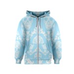 Blue Victorian Skulls Kids  Zipper Hoodie