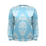 Blue Victorian Skulls Women s Sweatshirt