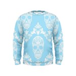 Blue Victorian Skulls Kids  Sweatshirt