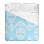 Blue Victorian Skulls Duvet Cover (Full/ Double Size)