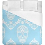 Blue Victorian Skulls Duvet Cover (King Size)