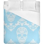 Blue Victorian Skulls Duvet Cover (California King Size)