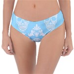 Blue Victorian Skulls Reversible Classic Bikini Bottoms