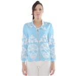 Blue Victorian Skulls Wind Breaker (Women)