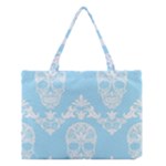 Blue Victorian Skulls Medium Tote Bag