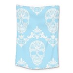 Blue Victorian Skulls Small Tapestry