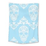 Blue Victorian Skulls Medium Tapestry