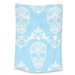 Blue Victorian Skulls Large Tapestry