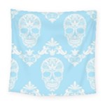 Blue Victorian Skulls Square Tapestry (Large)