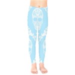 Blue Victorian Skulls Kids  Legging