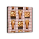 Gingham Chicken Waffles Mini Canvas 4  x 4  (Stretched)