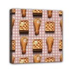 Gingham Chicken Waffles Mini Canvas 6  x 6  (Stretched)