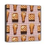 Gingham Chicken Waffles Mini Canvas 8  x 8  (Stretched)