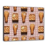 Gingham Chicken Waffles Canvas 20  x 16  (Stretched)