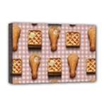 Gingham Chicken Waffles Deluxe Canvas 18  x 12  (Stretched)