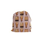 Gingham Chicken Waffles Drawstring Pouch (Small)