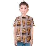 Gingham Chicken Waffles Kids  Cotton Tee