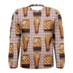 Gingham Chicken Waffles Men s Long Sleeve Tee