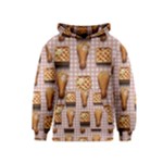 Gingham Chicken Waffles Kids  Pullover Hoodie