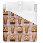 Gingham Chicken Waffles Duvet Cover (Queen Size)