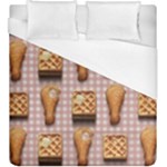 Gingham Chicken Waffles Duvet Cover (King Size)