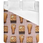 Gingham Chicken Waffles Duvet Cover (California King Size)