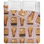 Gingham Chicken Waffles Duvet Cover Double Side (California King Size)