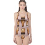 Gingham Chicken Waffles One Piece Swimsuit