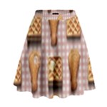 Gingham Chicken Waffles High Waist Skirt